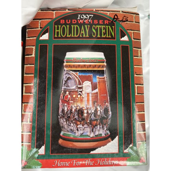 Vintage Budweiser Germany Beer mug Holiday Stein Grant's Clydesdales - Picture 6 of 6